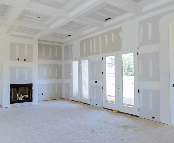 finished drywall before painting