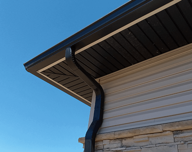 gutter on the side of a home