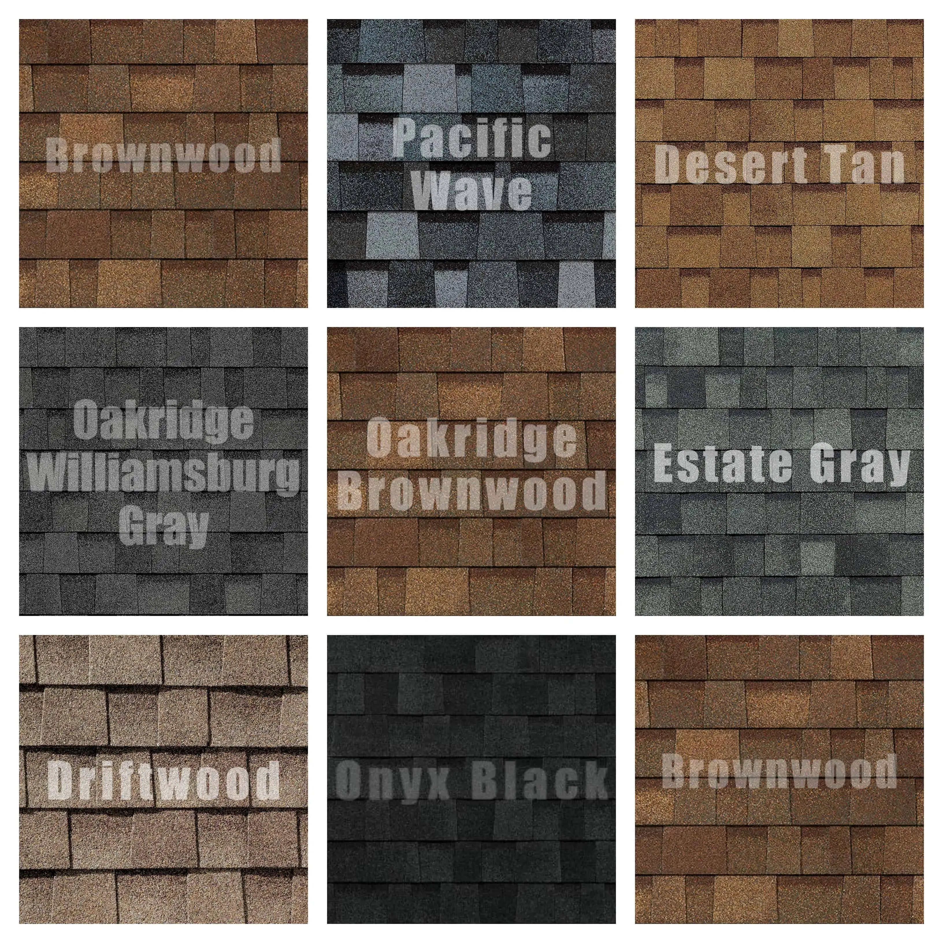 Atlas Shingles Colors Chart