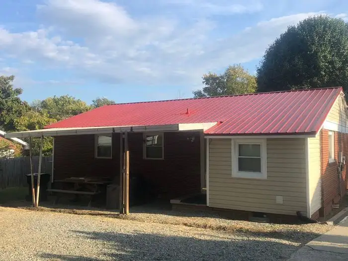 Red Metal Roof Install