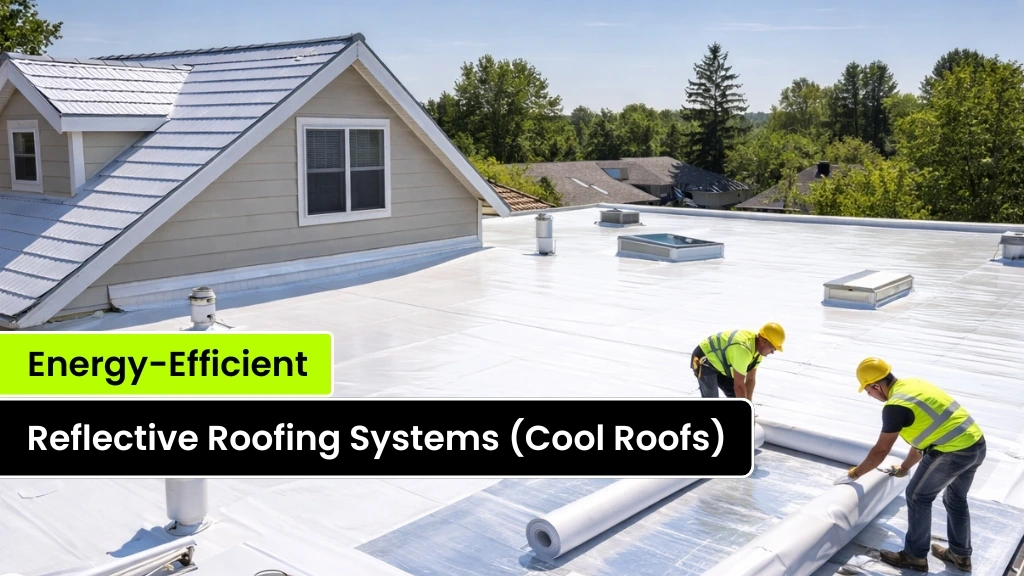 Energy-efficient reflective roofing systems