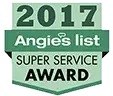 Angie's List 2017 Super Service Award was given to Skywalker Roofing
