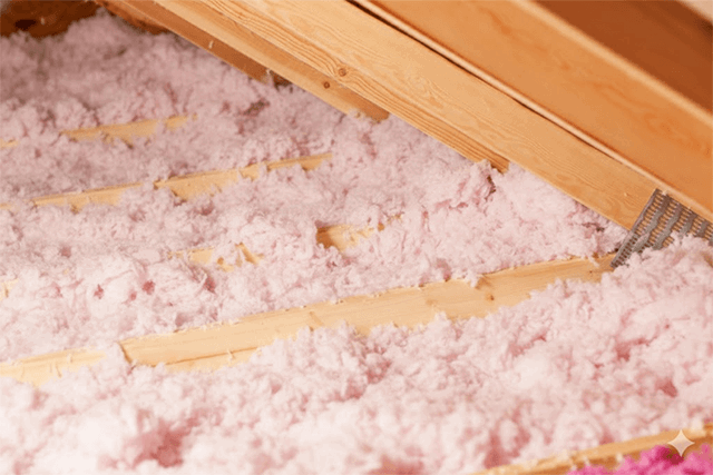 insulation shown inside a home in North Carolina